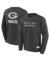 Fanatics Men's Charcoal Green Bay Packers Elements Future Ground Lettering Pullover Sweatshirt In Gray