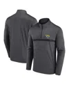 Fanatics Men's Charcoal Jacksonville Jaguars Head-to-head Quarter-zip Pullover Sweatshirt In Gray