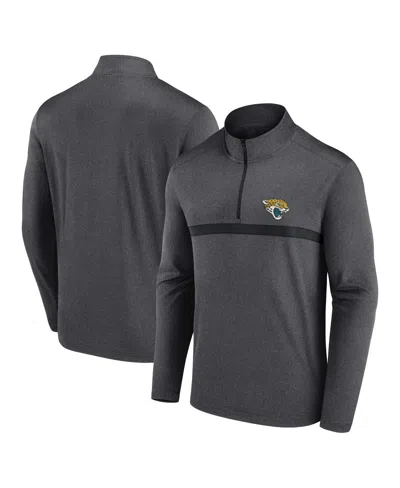 Fanatics Men's Charcoal Jacksonville Jaguars Head-to-head Quarter-zip Pullover Sweatshirt In Gray