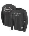 Fanatics Men's Charcoal New York Jets Elements Future Ground Lettering Pullover Sweatshirt In Black