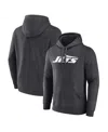 Fanatics Men's Charcoal New York Jets Primary Logo Pullover Hoodie In Charcoal