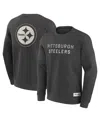 Fanatics Men's Charcoal Pittsburgh Steelers Elements Future Ground Lettering Pullover Sweatshirt In Gray