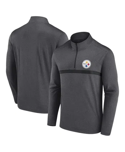 Fanatics Men's Charcoal Pittsburgh Steelers Head-to-head Quarter-zip Sweatshirt