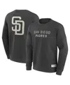 Fanatics Men's Charcoal San Diego Padres Elements Future Ground Lettering Pullover Sweatshirt In Multi