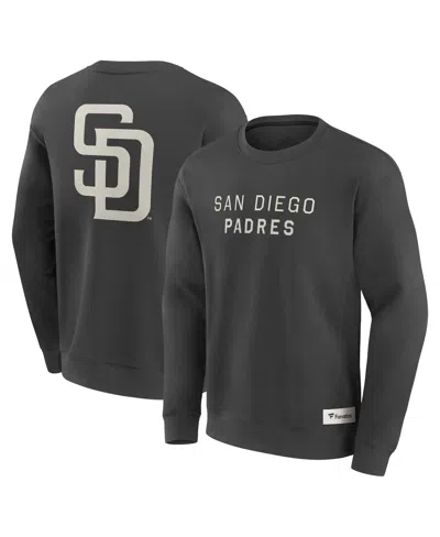 Fanatics Men's Charcoal San Diego Padres Elements Future Ground Lettering Pullover Sweatshirt In Multi