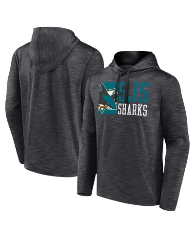 Fanatics Men's Charcoal San Jose Sharks Never Quit Pullover Hoodie