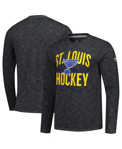 Fanatics Men's Charcoal St. Louis Blues Long Sleeve T-shirt In Gray