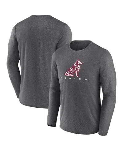 Fanatics Men's Charcoal Texas A&m Aggies Defender Long Sleeve T-shirt In Gray