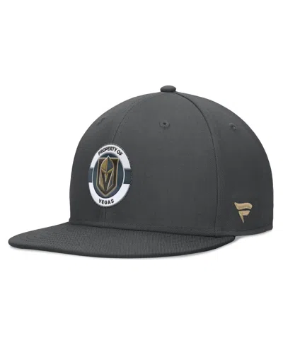 Fanatics Men's Charcoal Vegas Golden Knights Authentic Pro Training Camp Snapback Hat In Gray
