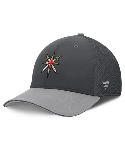 Fanatics Men's Charcoal Vegas Golden Knights Fundamentals Span Flex Hat In Gray