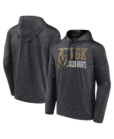 Fanatics Men's Charcoal Vegas In Knights Never Quit Pullover Hoodie In Charcoal,black