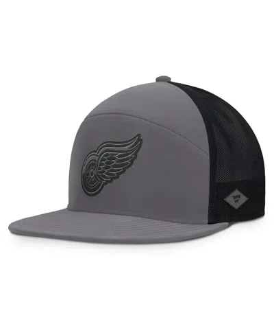 Fanatics Men's Charcoal/black Detroit Red Wings Fairweather Adjustable Hat