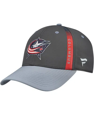 Fanatics Men's Charcoal/gray Columbus Blue Jackets Authentic Pro Training Camp Flex Hat