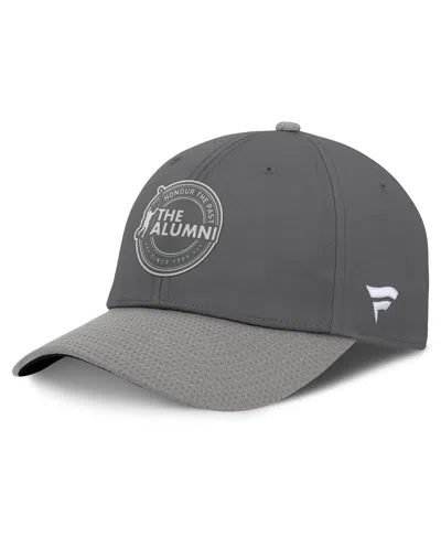 Fanatics Men's Charcoal/gray Nhl Alumni Association Adjustable Hat In Charcoal,gray