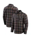 Fanatics Men's Charcoal/tan Dallas Cowboys Classic Flannel Long Sleeve Button-up Shirt In Charcoal,tan