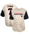 Fanatics Men's C.j. Stroud Cream Houston Texans Big Tall Baseball Button-up Shirt In White