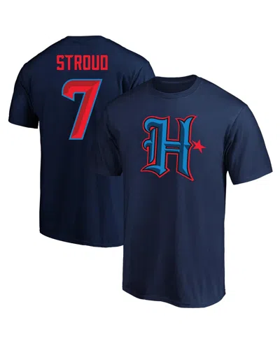Fanatics Men's C.j. Stroud Navy Houston Texans Big Tall Player Name Number T-shirt In Blue
