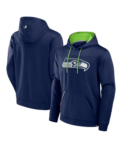 Fanatics Men's College Navy Seattle Seahawks Defender Pullover Hoodie In Blue