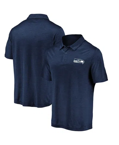 Fanatics Men's College Navy Seattle Seahawks Striated Primary Logo Polo