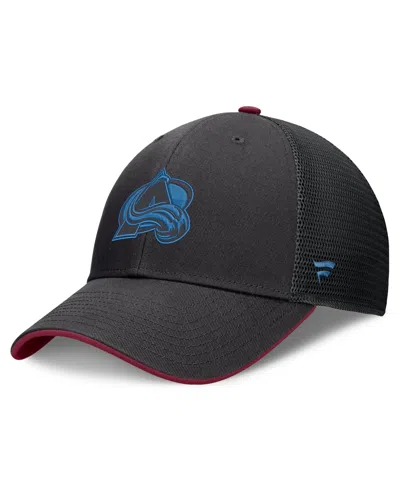Fanatics Men's Colorado Avalanche Fundamental Limits Trucker Adjustable Hat In Black,burgundy