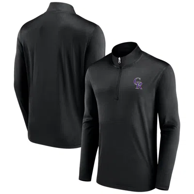 Fanatics Men's Colorado Rockies Underdog Mindset Quarter-zip Jacket In Black