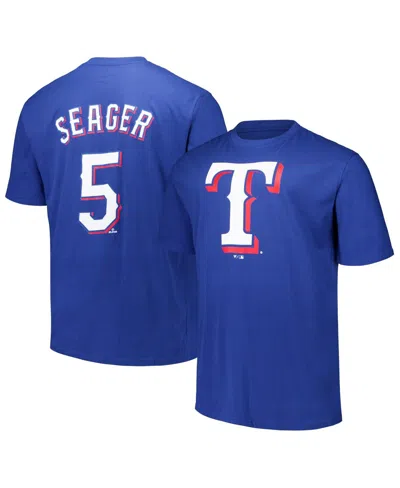Fanatics Men's Corey Seager Royal Texas Rangers Big Tall Name Number T-shirt In Blue