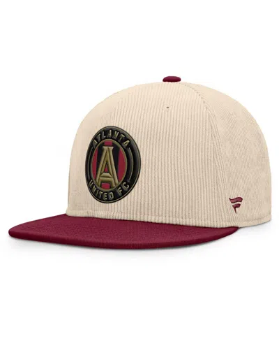 Fanatics Men's Cream Atlanta United Fc Tempo Corduroy Snapback Hat In Neutral
