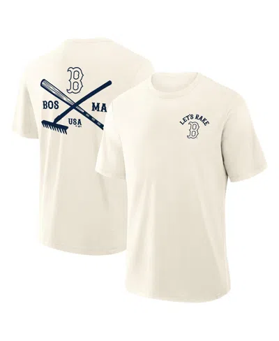 Fanatics Men's Cream Boston Red Sox Nostalgia Stadium Slub T-shirt In Neutral