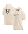 Fanatics Men's Cream Chicago Bears Elements Future Ground Lettering Short Sleeve Pullover Hoodie