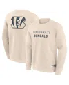 Fanatics Men's Cream Cincinnati Bengals Elements Future Ground Lettering Pullover Sweatshirt In Neutral