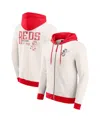 Fanatics Men's Cream Cincinnati Reds Polar Fleece Full-zip Hoodie In Multi