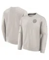 Fanatics Men's Cream Edmonton Oilers Authentic Pro Road Fleece Pullover Sweatshirt In Gray