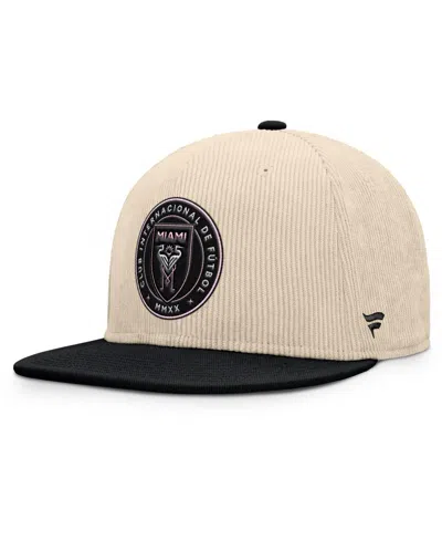 Fanatics Men's Cream Inter Miami Cf Tempo Corduroy Snapback Hat In Neutral