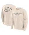 Fanatics Men's Cream Kansas City Chiefs Elements Future Ground Lettering Pullover Sweatshirt In Neutral