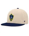 Fanatics Men's Cream La Galaxy Tempo Corduroy Snapback Hat In Cream