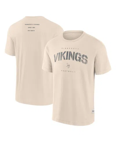 Fanatics Men's Cream Minnesota Vikings Elements Weathered Tonal Future Ground T-shirt