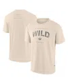 Fanatics Men's Cream Minnesota Wild Elements Weathered Tonal Future Ground T-shirt In Neutral