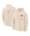 Fanatics Men's Cream Minnesota Wild Future Ground Info Pullover Hoodie In Neutral