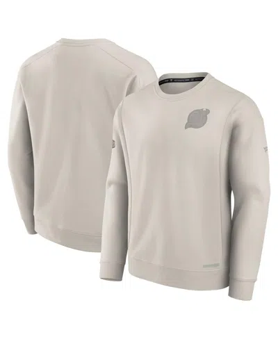 FANATICS MEN'S CREAM NEW JERSEY DEVILS AUTHENTIC PRO ROAD FLEECE PULLOVER SWEATSHIRT