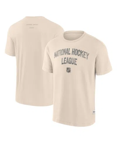 Fanatics Men's Cream Nhl Elements Weathered Tonal Future Ground T-shirt In Neutral