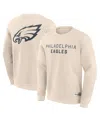 Fanatics Men's Cream Philadelphia Eagles Elements Future Ground Lettering Pullover Sweatshirt In Multi
