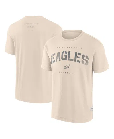 Fanatics Men's Cream Philadelphia Eagles Elements Weathered Tonal Future Ground T-shirt In Pink