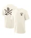Fanatics Men's Cream San Diego Padres Nostalgia Stadium Slub T-shirt In White