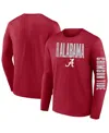 Fanatics Men's Crimson Alabama Crimson Tide Big Tall Vision Long Sleeve T-shirt In Crimson
