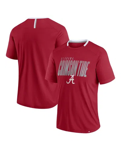 Fanatics Men's Crimson Alabama Crimson Tide Defender Fade Slant T-shirt