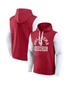 Fanatics Men's Crimson Oklahoma Sooners Extra Point Color Block Fleece Pullover Hoodie In Crimson