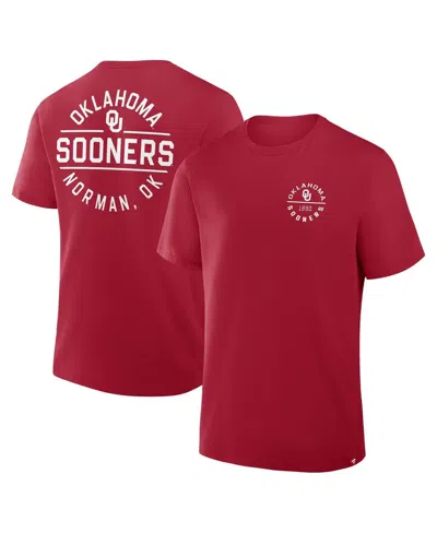 Fanatics Men's Crimson Oklahoma Sooners Fastbreak T-shirt In Red