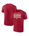Fanatics Men's Crimson Oklahoma Sooners Fundamentals Stripe And Block T-shirt In Crimson