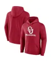 Fanatics Men's Crimson Oklahoma Sooners Team Lockup Pullover Hoodie In Crimson