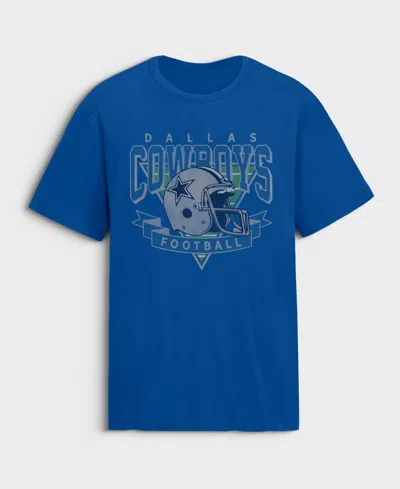 Fanatics Men's Dallas Cowboys Old Fashion Rushing Legacy Screen Print Graphic T-shirt In Blue